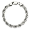 Black Bow Jewelry Men's 6mm Polished Rope Chain Bracelet in Stainless Steel - 3 of 4