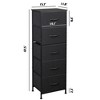 5-Drawer Tall Fabric Dresser with Wood Top, Storage Organizer Chest for Bedroom, Closet, Hallway, Sturdy Steel Frame - 2 of 4