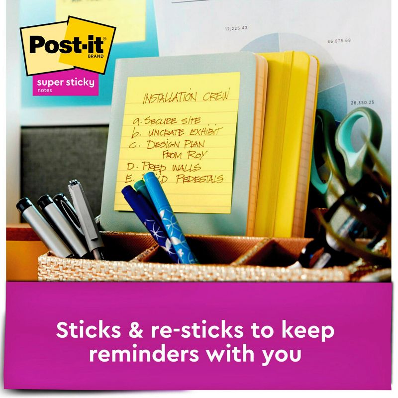 Post-it Sticky Notes, 4 x 4 Inches, Canary Yellow, 6 Pads with 90 Sheets, 3 of 6