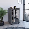 Vynxaria 37-Inch Bar Serving Carts, Smokey Oak Finish, Mobile Beverage Station with Wine Cubbies - 2 of 4