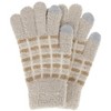 CTM Women's Knit Color Block Touchscreen Compatible Winter Gloves - 4 of 4