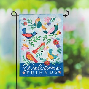 Evergreen Bird Queens Garden Linen Flag 12.5 x 18 Inches Indoor Outdoor Decor - 1 of 4