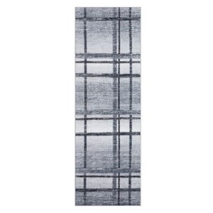 Washable Modern Geometric Rug Non Slip Low Pile Rug Soft Contemporary Throw Floor Cover Foldable Indoor Carpet for Living Room Bedroom Playroom - 1 of 4