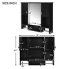 ChicFurnit Bathroom Storage Cabinet Modern Wall Mounted Medicine Cabinet with Mirror and Towel Bar for Bathroom Use, Black, 39.37"*20.47"*7.28" - 3 of 4
