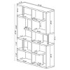 63in 5-Tier Bookshelf with Geometric Design and Open Shelves, Modern Display Rack for Living Room-3irtyhousy - 4 of 4