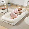 Human Dog Bed for Adult, Comfy Lazy Sofa Bed with 2 Pillows & 5 Adjustable Position, Chenille Upholstered Lounge Chair for Living Room Bedroom - 2 of 4