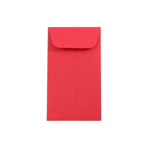 JAM Paper #5.5 Coin Business Colored Envelopes 3.125 x 5.5 Red Recycled 356730551 - 1 of 2
