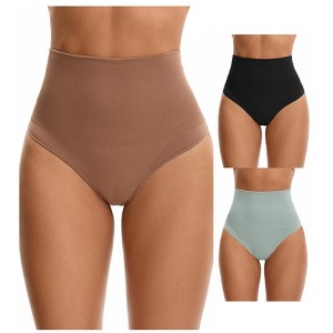 INSPIRE CHIC 3 Packs Women's Shapewear Tummy Control High Waist Shaping Panties Body Shaper Underwear - 1 of 4