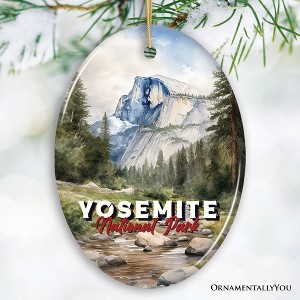 Watercolor Painting of El Capitan in Yosemite National Park Ornament, for Christmas Souvenir| OrnamentallyYou - 1 of 4