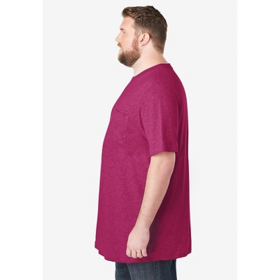 KingSize Shrink-Less Lightweight Longer-Length Crewneck Pocket T-Shirt