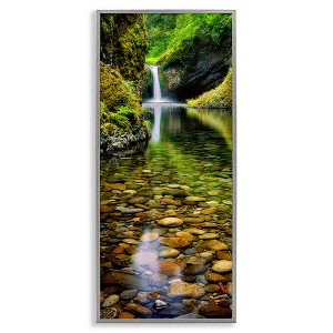 Stupell Industries Clear Stream Waterfall Photography Framed Giclee Art - 1 of 4