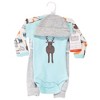 Hudson Baby Infant Unisex Preemie Layette Set 4-Piece, Moose, Preemie - 2 of 2