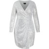 Women's Plus Size Razzle Dress - silver | CITY CHIC - 3 of 4