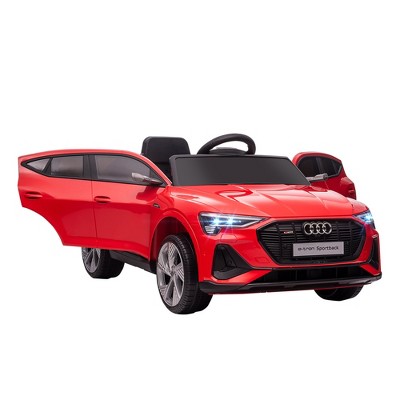 Aosom 12V Kids Electric Ride On Audi Sports Car, Battery Powered Toy w/ Parent Remote Control, Lights, Music, and Horn, for 3-5 Years Old, Red