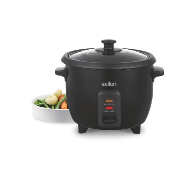 8 Cup Automatic Rice Cooker in Black with Rice Paddle and Measuring Cu