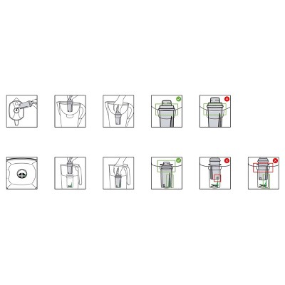 Water Filtration Pitcher Black 10 Cup Capacity - up&up™: Dishwasher-Safe, 2 Filters, Electronic Change-Filter Indicator