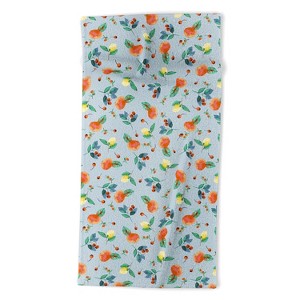 Ninola Design Citrus fruits Summer Blue Beach Towel - Deny Designs - 1 of 2
