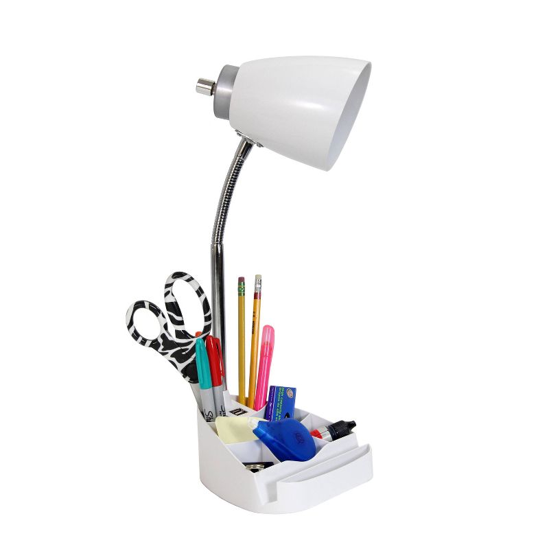 Gooseneck Organizer Desk Lamp with iPad Tablet Stand Book Holder and USB Port - LimeLights, 3 of 7