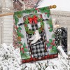 Briarwood Lane Winter Sled House Flag Checkered Skates Fir Berrie - 4 of 4