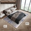 Sorbus Rug with Rubber Backing, Non-Slip, Vintage Look - for Living Room, Kitchen, Bedroom, Dining Room - 3 of 4