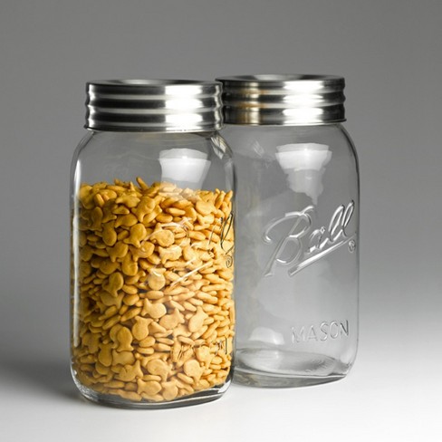 Ball 128oz Commemorative Glass Mason Jar with Lid - Super Wide Mouth