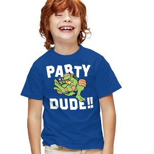 Party Dude Kids T Shirt For Youth, Royal - 1 of 4