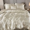 Satin Comforter Set with Sheet Set – 8-Piece Silk-Like Bed in a Bag, Luxury Soft Microfiber Bedding with Cushion Cover - 4 of 4