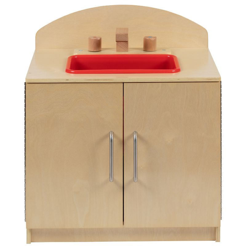 Flash Furniture Children's Wooden Kitchen Sink for Commercial or Home Use - Safe, Kid Friendly Design, 5 of 15