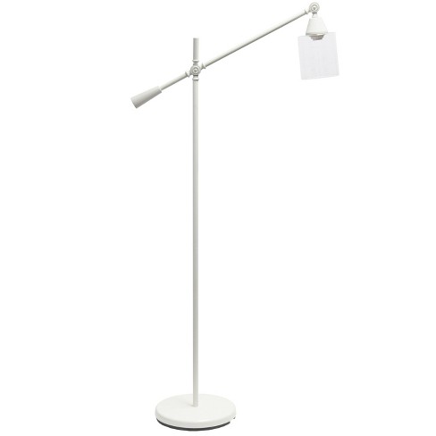 Swing Arm Floor Lamp with Glass Cylindrical Shade - Lalia Home - image 1 of 4