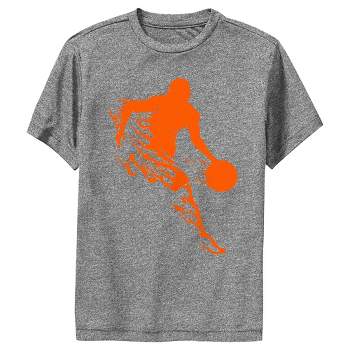 Boy's Lost Gods Basketball Player Silhouette Performance Tee