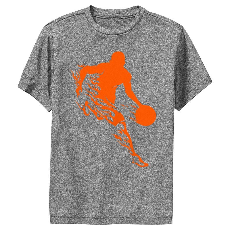 Boy's Lost Gods Basketball Player Silhouette Performance Tee, 1 of 5