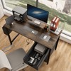 47 Inch Computer Desk with Fabric Drawers, Reversible Writing Table Workstation, Work Desk Game Table with Metal Frame for Home Office - 2 of 4
