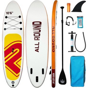 126" Inflatable Stand Up Paddle Board,330 LBs, Non-Slip Deck Design, Premium Accessories & Backpack, Wide Stance, for Adults,Youth - 1 of 4