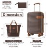 3 Piece Carry-On Luggage Set with Spinner Wheels, TSA Lock, Weekender Duffel & Toiletry Bag – 20" Hard Shell Suitcase for Travel – Cuddlewood - 4 of 4