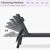 PURPLE LEAF Outdoor Lounge Chair Set Aluminum Patio Chaise Lounger with Side Table and Pillow for Outside Pool Beach Sunbathing Tanning Recliner - 4 of 4
