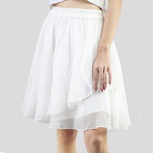 Artyska Women's Layered Ruffle Elastic Waist Above Knee Skirt - 1 of 4