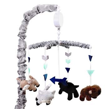 The Peanutshell Woodland Trail Musical Baby Crib Mobile, Forest Animal Theme