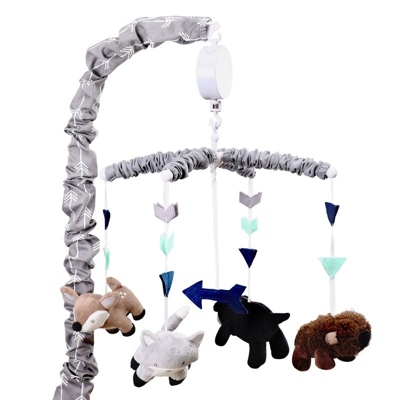 The Peanutshell Woodland Trail Musical Baby Crib Mobile, Forest Animal Theme, 1 of 7
