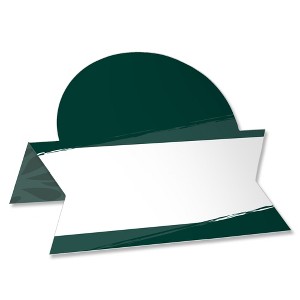 Big Dot of Happiness Emerald Elegantly Simple - Guest Party Favors Tent Buffet Card - Table Setting Name Place Cards - Set of 24 - 1 of 4