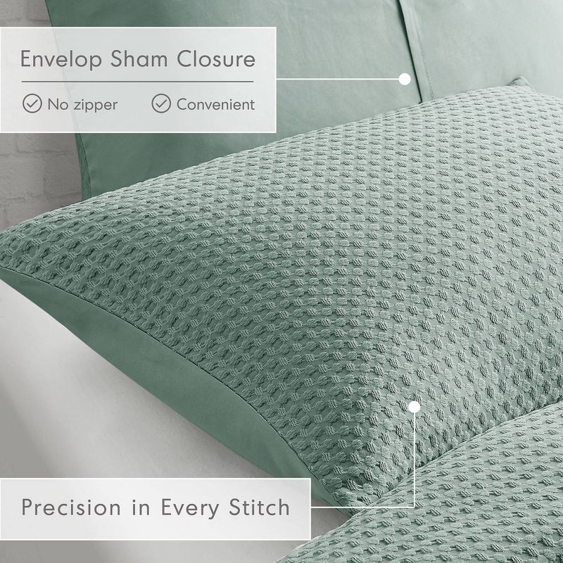 Mina Waffle Weave Textured Comforter Set - 510 Design, 5 of 10