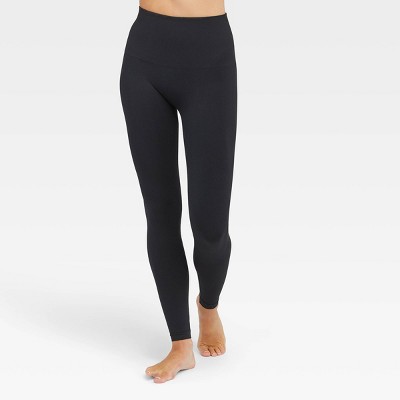 Spanx ankle grazer denim leggings in black