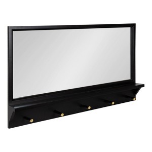 36" x 21" Milley Functional Wall Mirror Black - Kate & Laurel All Things Decor - 1 of 4