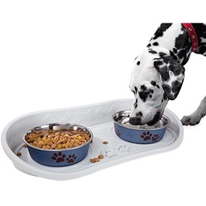 Dog Food Mat - Non-skid Placemat with Raised Edge for Dog or Cat Food and Water Bowls - Prevent Spills and Messes - Dog Accessories by Petmaker - 1 of 1