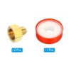 Unique Bargains Brass Reducer Gas Hex Coupling 45 Degree Flare Thread Tube Fittings - 3 of 4