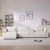124" Chenille Modular L-Shaped Sectional Sofa with Storage Console, Movable Ottoman, USB & Wireless Charging - 3 of 4