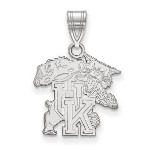 Black Bow Jewelry 10k White Gold Kentucky Wildcats NCAA Medium Pendant - 1 of 3