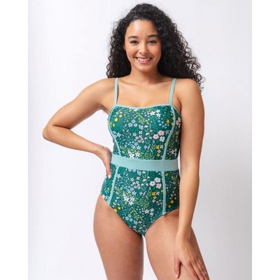 Lime Ricki Women's Cottage Floral One-Piece
