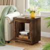 Wooden Square Side Table/End Table Storage Nightstand for Bedroom and Living Room 25.6"H*23.62"L*15.75"D - 2 of 4