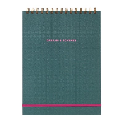 8''x10'' Top Spiral Pad Embossed Paper with Strap 80 Sheets - Greenroom