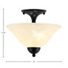 Toltec Lighting Any 2 - Light Flush Mount in  Matte Black with 12" Amber Marble Shade - 2 of 2